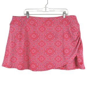 Coolibar Big Wave Swim Skort Womens 2XL Printed Multicolored Beach SS-1893